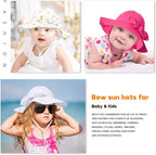 Baby Girl Sun Hat with UPF 50+ Outdoor Adjustable Beach Hat with Wide Brim - Image 7