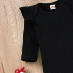 Aalizzwell Preemie Newborn Infant Baby Girls Clothes Ribbed Romper Bodysuit - Image 6