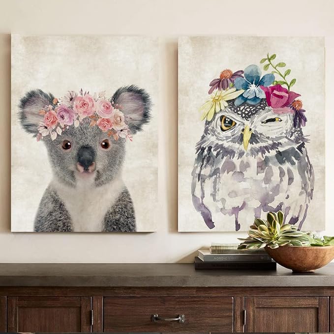 ORIDOMY Retro Koala Canvas Wall Art Country Animal Printing Funny Koala - Image 3
