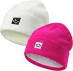 MaxNova 2 Pack Baby Beanie Fleece Lined Knit Toddler Hat by MaxNova