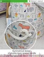 LANGYASHAN Laundry Basket Canvas Collapsible Organizer Storage Basket - Image 4