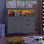 Changing Table Dresser with Drawers, Baby Dresser with Changing Table Top - Image 6