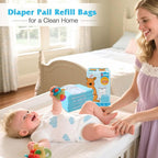 5 Pack Diaper Pail Refill Bags Compatible - Image 7