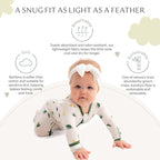 Bamboo Little Soft Baby Footie Pajamas, Baby Clothes, Newborn Sleepers - Image 3