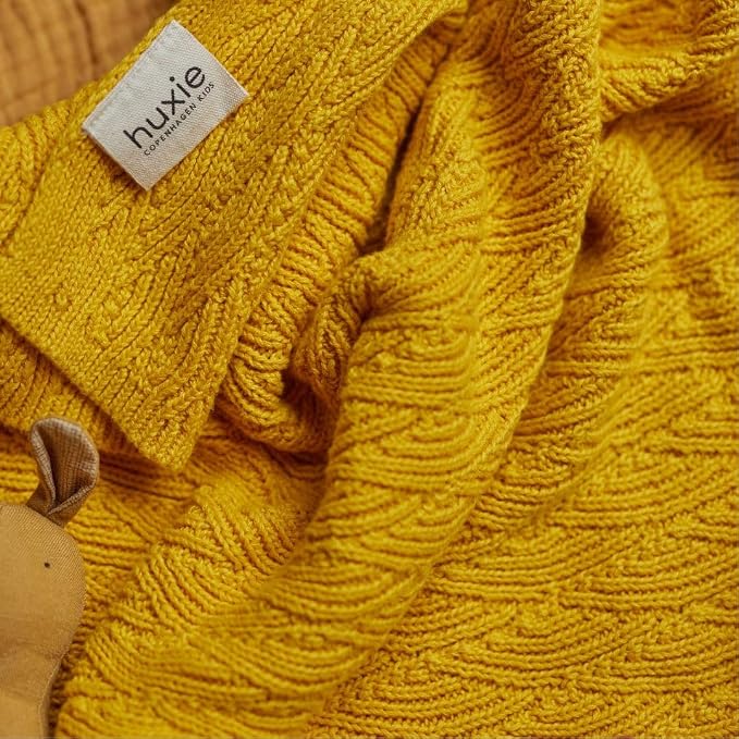 Knitted Organic Cotton Baby Blanket- Swaddle Blanket - Image 8