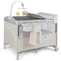 BABY JOY 5-in-1 Pack and Play, Portable Baby Bedside Sleeper by BABYJOY