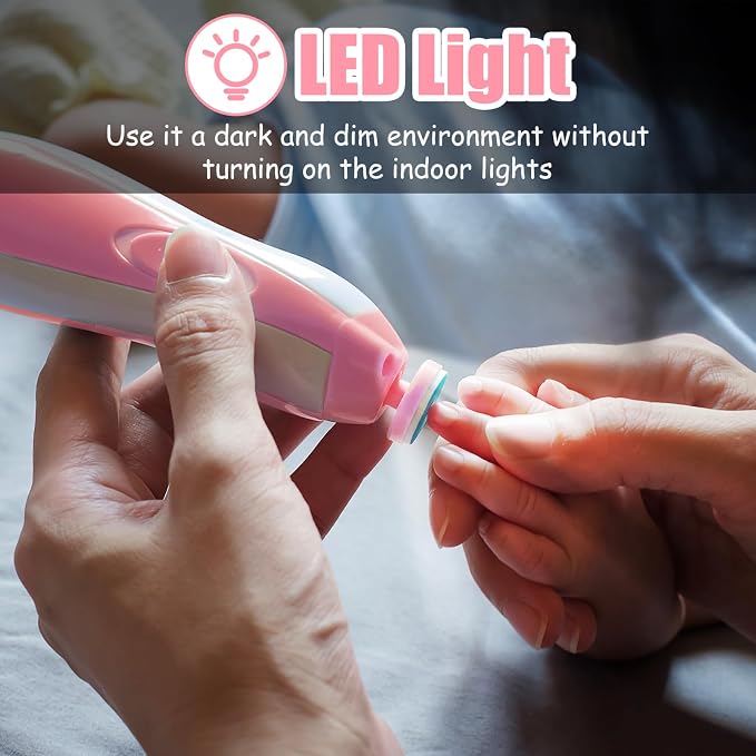 Baby Nail Trimmer Electric-12 in 1 Baby Nail Clippers Safe Baby Nail File Kit - Image 4