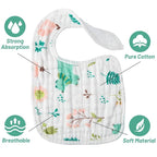 Zainpe 6Pcs Snap Muslin Cotton Bibs - Image 2