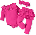 Aalizzwell Preemie Newborn Infant Baby Girls Clothes Ribbed Bodysuit Pants Set by Aalizzwell