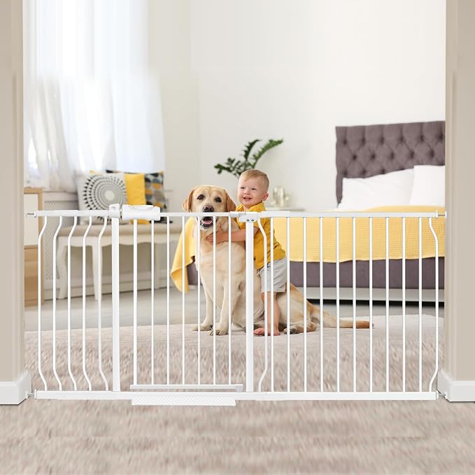 Extra Wide Baby Gate Extra Tall Dog Gate by HOOOEN