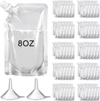 Meanplan 100 Pcs Plastic Pouches Bulk Reusable Squeeze Pouches Clear Plastic by Meanplan