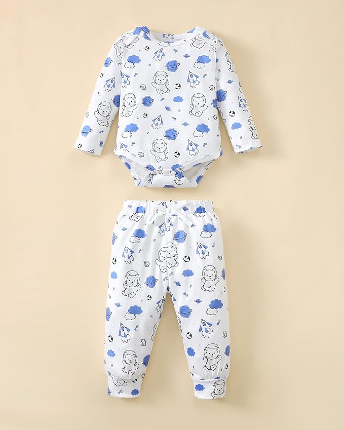 NZRVAWS Newborn Baby Boy Clothes Infant Boy Outfits Romper Pants Set 6 Pcs 0 3 - Image 2