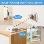YEYA Upgraded Anti-Tip No Drill Furniture Anchor - Image 7