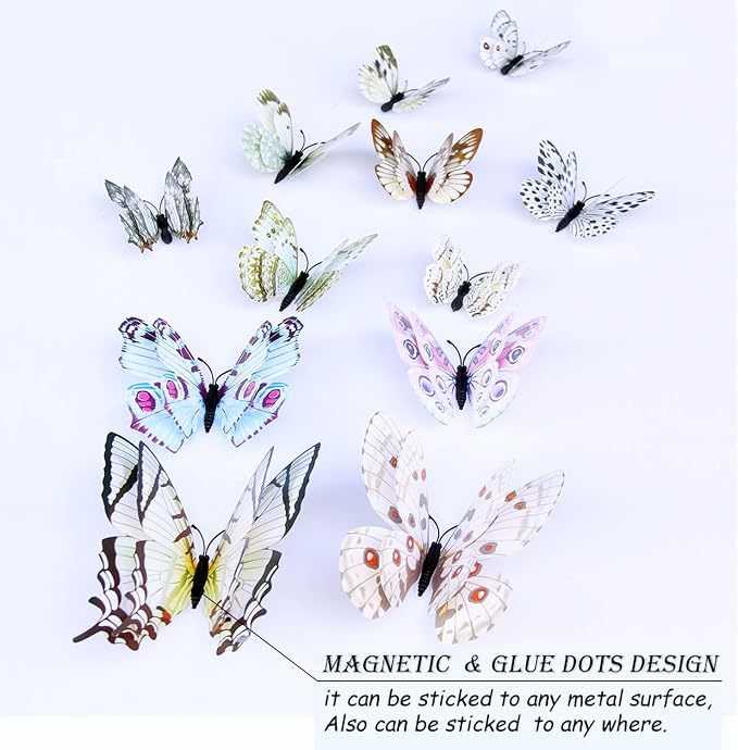 Butterfly Wall Decor 24/48 PCS, 3D Butterflies Stickers - Image 3