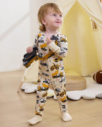 Bamboo Viscose Baby Convertible Footie Pajama, Zipper Pajamas - Image 5