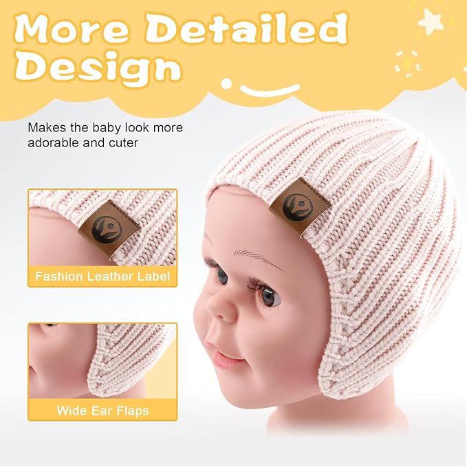 Baby Winter Hat Kids Knit Beanie - Image 4