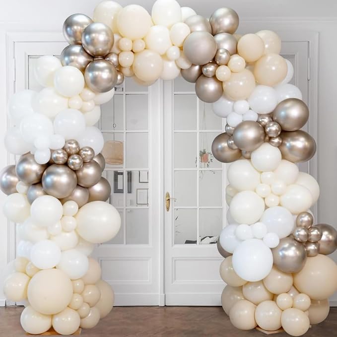 90pack White Sand Balloons Different Size 18/12/10/5 Inch Sand White Balloon - Image 7