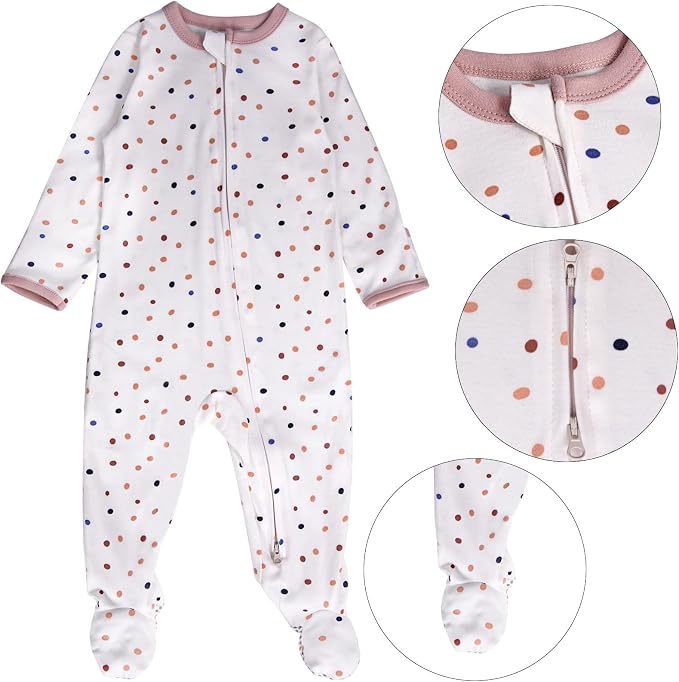Baby Footed Pajamas with Mitten Cuffs - Image 4
