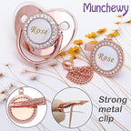Custom Pacifier with Name, Personalized Pacifier Set with Gift Box, Glitter - Image 7