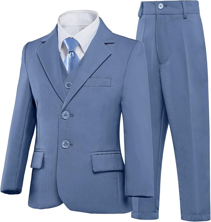 Boys’ Formal Suit 5 Piece Set, Toddler Tuxedos - Image 2