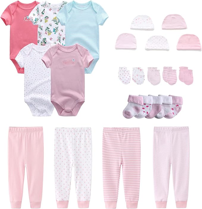 Newborn Layette Gift Set Bodysuits Pants by MAMIMAKA