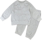HonestBaby Baby 2-Piece Cozy Velour 100% Organic Cotton Sweatshirt and Jogger by HonestBaby