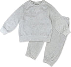 HonestBaby Baby 2-Piece Cozy Velour 100% Organic Cotton Sweatshirt and Jogger by HonestBaby