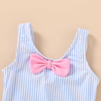 YOUNGER TREE Toddler Swimsuit Girl Cute Stripe One-Piece Ruffle Swimwear Baby - Image 3