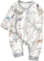 100% Organic Cotton Soft 0-6 Months Unisex Footless Newborn Baby Sleepers by Cherie+Kids