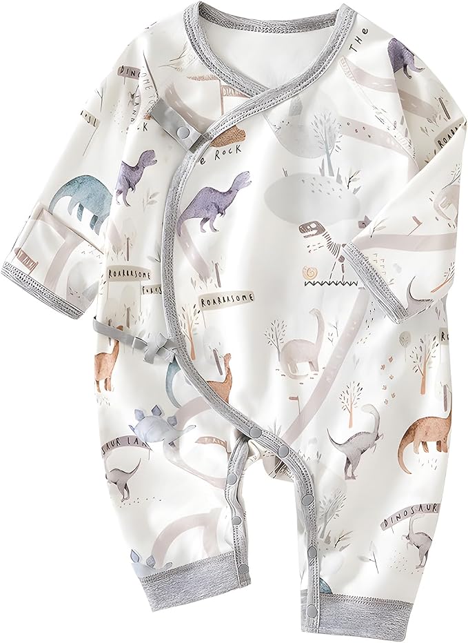 100% Organic Cotton Soft 0-6 Months Unisex Footless Newborn Baby Sleepers by Cherie+Kids