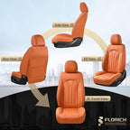 FLORICH Car Seat Covers Full Set, Leather Seat Covers - Image 6