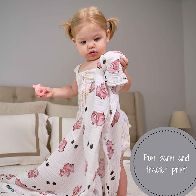 LollyBanks Swaddle Blanket, 100% Cotton Muslin Swaddle Blankets - Image 6