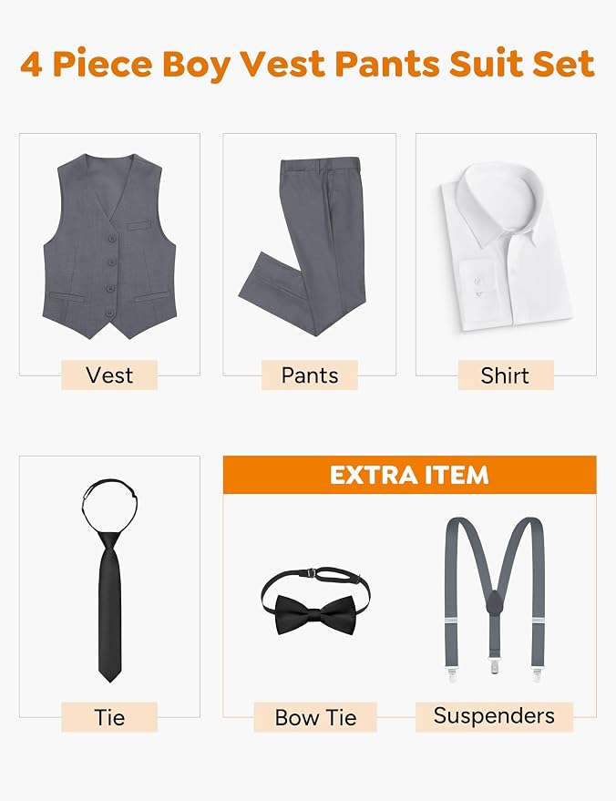 ELPA ELPA Boys' Formal Suit Set, - Image 2