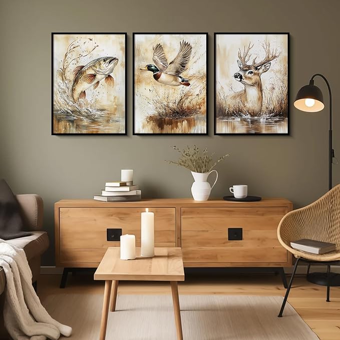 Vintage Animal Wall Art Baby Boy Room Canvas Wall Decor Farmhouse Animal - Image 5