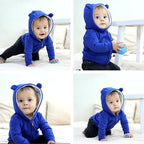 Baby Hoodie Sherpa Lined Zip up Light Fleece Jacket Solid Bear Coat Fall Winter - Image 5