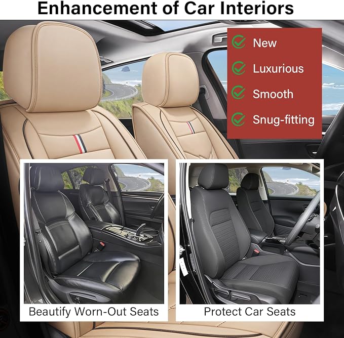 Leather Car Seat Covers Fit for LR LR4 2009-2016, 5 Seater Waterproof and - Image 6