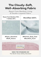 Konny Baby Hooded Towel Plush Thick & Cozy Soft-Touch Absorbent Rayon from - Image 3