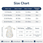 Baby Sleep Sack 3-6 Months, Cotton Detachable Long Sleeve Sleep Sack, 1.0 Tog - Image 7