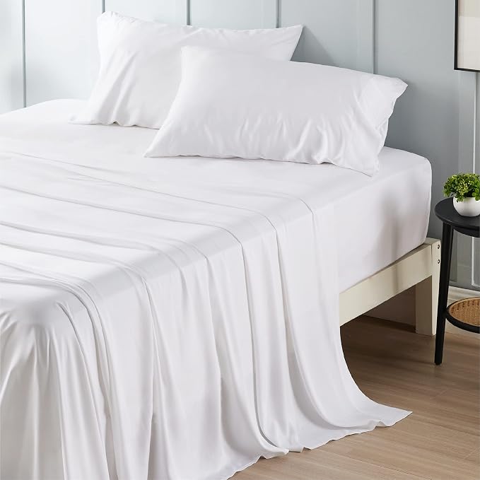 Bedsure King Size Sheet Set, Cooling Sheets King, Rayon Derived from Bamboo - Image 9