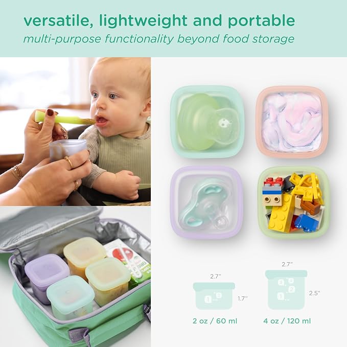 Olababy Clear Sense Silicone Storage Containers 4pk - Image 5