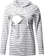 GINKANA Women's Nursing Hoodie Sweatshirt Long Sleeves Breastfeeding Maternity by GINKANA