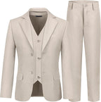 Boys' 3 Piece Suit Set with Suit Jacket, Formal Tuxedos Slim Fit Ring Bearer by Hipfun