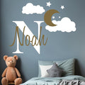 e-Graphic Design Inc Custom Name & Initial Moon Clouds Stars by Unknown