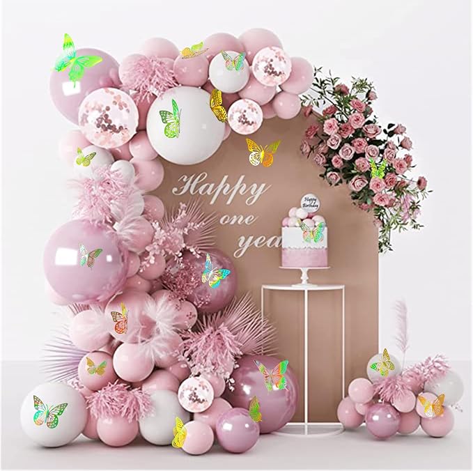 JOSDIOX 48 Pcs 3D Butterfly Wall Decor Stickers 4 Styles 3 Sizes Butterflies - Image 6