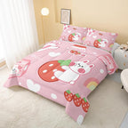 QOOMO Strawberry Rabbit Comforter Set - Image 3