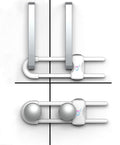 Baby Proofing Cabinet Locks | Adjustable U Shaped Baby Safety Latches by QTBABY