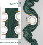 6 Pack Christmas Table Runner Emerald Green Cheesecloth 10Ft Gauze Cheese Cloth - Image 6