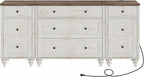 WAMPAT Rustic White Dresser for Kids Bedroom - Image 7