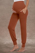 AMPOSH Women's Maternity Pants Stretchy Lounge Workout Pants Casual Loose Comfy - Image 5
