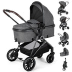 ANNA QUEEN 2 in 1 Baby Stroller, Folding High Landscape Infant Stroller by ANNAQUEEN